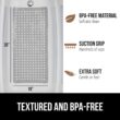 GORILLA GRIP Patented Bath Tub Shower Mat, 35x16 Washable Bathtub Floor Mats, Gray Opaque