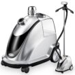 Anthter Steamer for Clothes, 1500W Powerful Standing Garment Steamer with Roll Wheels, (Silver)