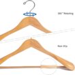 Nature Smile Luxury Natural Wooden Suit Hangers, Wood Coat Hangers, Jacket Outerwear Shirt Hangers - 6 Pack Nature Smile Luxury Natural Wooden Suit Hangers, Wood Coat Hangers, Jacket Outerwear Shirt Hangers - 6 Pack