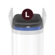 simplehuman Diaper Can with Odorsorb System (Odorsorb Pods and Odorsorb Liners), 18 Liter/ 4.8 Gallon, White Stainless Steel