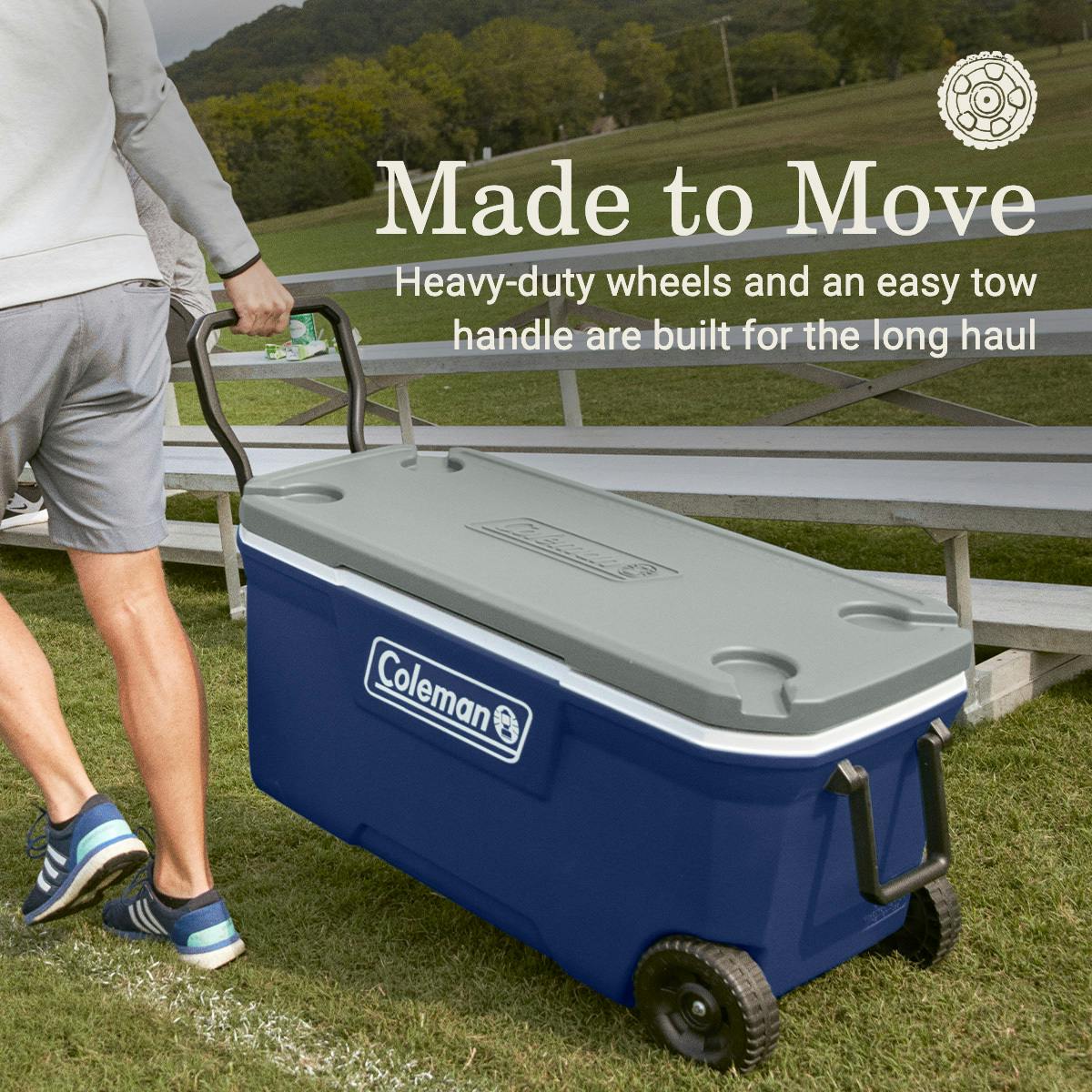 Coleman Classic Series 100-Quart Wheeled Cooler, Twilight Coleman Classic Series 100-Quart Wheeled Cooler, Twilight - Image 3