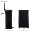 Home Zone Living 18.5 gal Kitchen Garbage Can Stainless Steel, Black