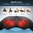 Mo Cuishle Neck Massager with Heat, Shiatsu Back Shoulder Massager, Black