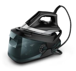 Rowenta Iron Steamer for Clothes, Professional Steam Iron For Clothes with Stainless Steel Soleplate 57 oz, 1750 watts, Black Green