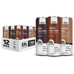 Slate Milk - Chocolate Variety Pack - Chocolate, Dark Chocolate, Mocha Latte - 11 fl oz, 12 Cans