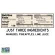 South 40 Snacks Tropical Pineapple Mango Lime Fruit Bar, just 3 Ingredients, Real Dried Fruit Leather (35g Bar, Pack of 18)