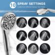 Dual Handheld Shower Head Combo, 2-in-1 Rain Shower Heads System 8 Inch Rainfall Shower Head, Chrome