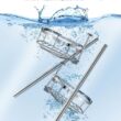 SEIRIONE Rustproof Shower Corner Caddy Organizer for Bathroom, 4 Adjustable Shelves with Tension Pole
