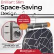Bartnelli Ironing Board, Space-Saving and Ultimate Iron Board Experience 13x43 Reinforced Steel Legs, Adjustable Height