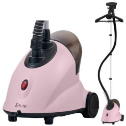 SALAV GS18-DJ Standing Garment Steamer with Roll Wheels for Easy Movement, 1500 watts, Pink