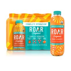 Roar Organic Electrolyte Infusions - USDA Organic - Mango Clementine, Coconut Water Infused Beverage 18 Fl Oz (Pack of 12)