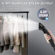 Anthter Steamer for Clothes, 1500W Powerful Standing Garment Steamer with Roll Wheels, (Silver)