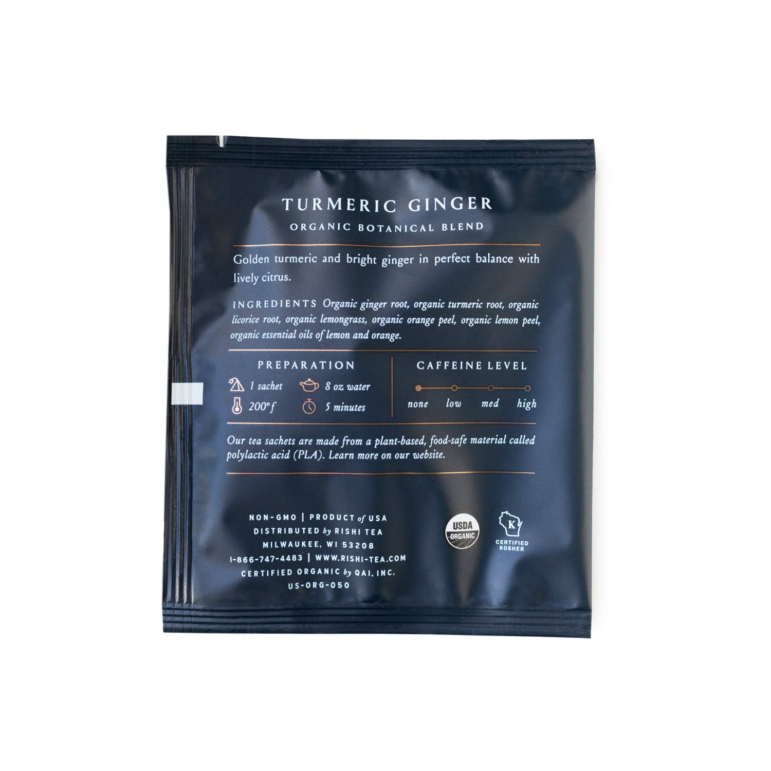 Rishi Tea Turmeric Ginger Herbal Tea - Organic Sachet Bags, Caffeine Free Ayurvedic Digestive Blend with Spicy Ginger & Citrus - 50 Count Rishi Tea Turmeric Ginger Herbal Tea - Organic Sachet Bags, Caffeine Free Ayurvedic Digestive Blend with Spicy Ginger & Citrus - 50 Count - Image 7