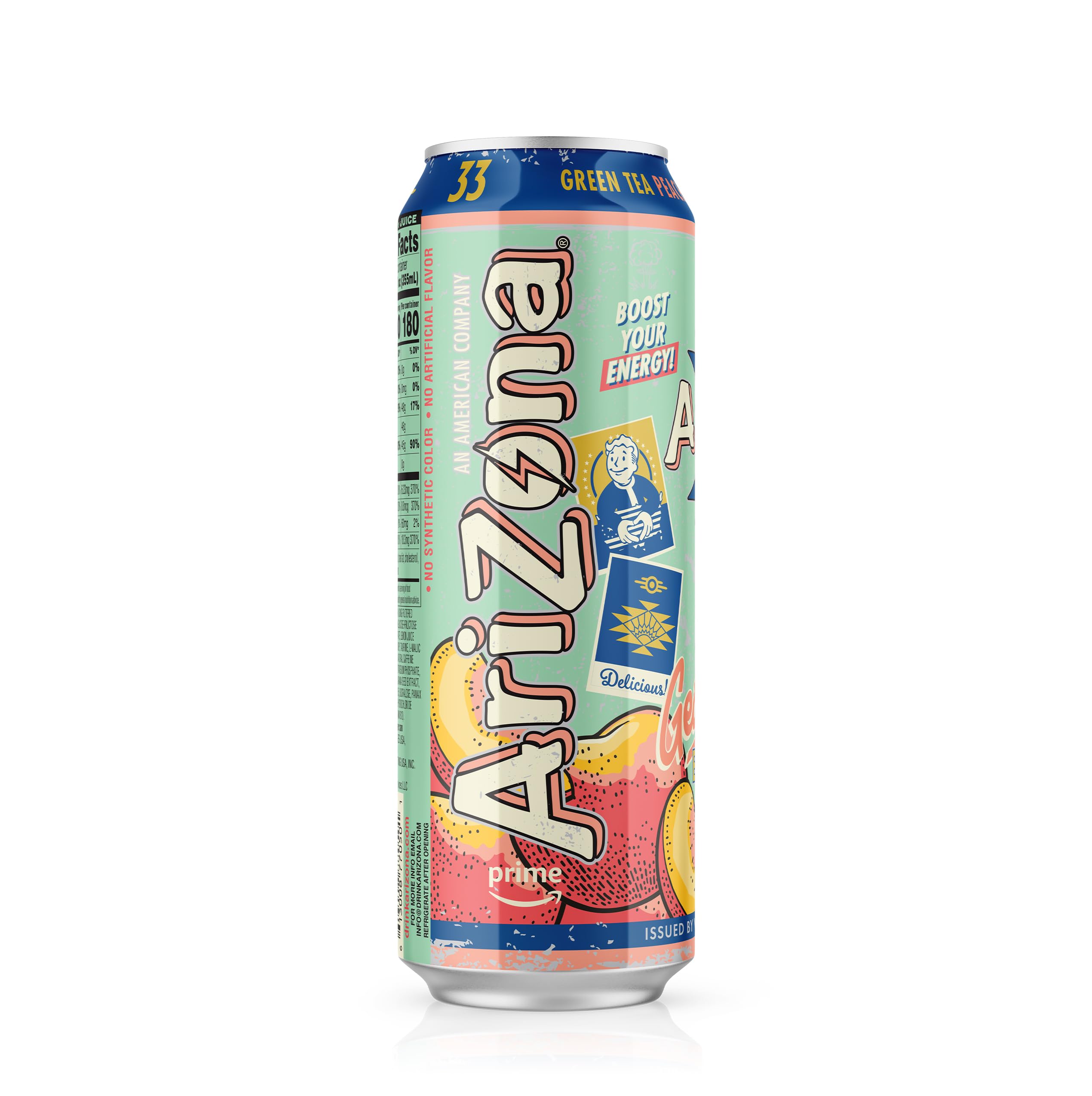 AriZona x Fallout Georgia Peach Green Tea - 234mg Natural Caffeine per Can AriZona x Fallout Georgia Peach Green Tea - 234mg Natural Caffeine per Can - Image 4