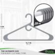 NEATERIZE Ultra Heavy Duty Plastic Clothes Hangers - Grey - Durable Coat, Suit and Clothes Hanger. Perchas De Ropa (24 Pack - Grey)