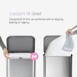 simplehuman 45 Liter, 12 Gallon Rectangular Hands-Free Kitchen Step Trash Can with Soft-Close Lid, Brushed Stainless Steel