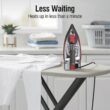 CHI Steam Iron for Clothes with 8’ Retractable Cord, 1700 Watts, 3-Way Auto Shutoff, 400+ Holes, Silver (13106)