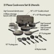 Bella 21 Piece Kitchen Set with EverGood Ceramic Nonstick Coating, Dishwasher & Oven Safe, Black Bella 21 Piece Kitchen Set with EverGood Ceramic Nonstick Coating, Dishwasher & Oven Safe, Black