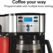 Hamilton Beach 2-Way 12 Cup Programmable Drip Coffee Maker & Single Serve Machine, Glass Carafe, Auto Pause and Pour, Black (49980R)