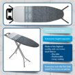 Bartnelli Classic Ironing Board with New Patent Technology, 4 Layer Cover & Pad, Height Adjustable, 4 Premium Steel Legs