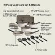 Bella 21 Piece Kitchen Set with EverGood Ceramic Nonstick Coating, Dishwasher & Oven Safe, Oatmilk Bella 21 Piece Kitchen Set with EverGood Ceramic Nonstick Coating, Dishwasher & Oven Safe, Oatmilk