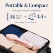 Nori Press Travel Steam Iron - Handheld Iron With Optional Steam Feature - No Ironing Board Required - Pink Nori Press Travel Steam Iron - Handheld Iron With Optional Steam Feature - No Ironing Board Required - Pink