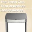 NINESTARS DZT-50-28 Automatic Touchless Motion Sensor Rectangular Trash Can, 13 Gal, Black Trim
