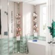 SEIRIONE Rustproof Shower Corner Caddy Organizer for Bathroom, 4 Adjustable Shelves with Tension Pole