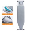 BKTD Foldable Ironing Board with Heat Resistant Cover - Sturdy Metal Frame (13 x 34 x 53 Inches) (Silver Gray)