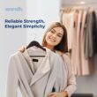 SereneLife 50-Pack Wooden Coat Hangers – Durable Suit Hangers with 360° Swivel Hook & Notches (Brown) SereneLife 50-Pack Wooden Coat Hangers – Durable Suit Hangers with 360° Swivel Hook & Notches (Brown)