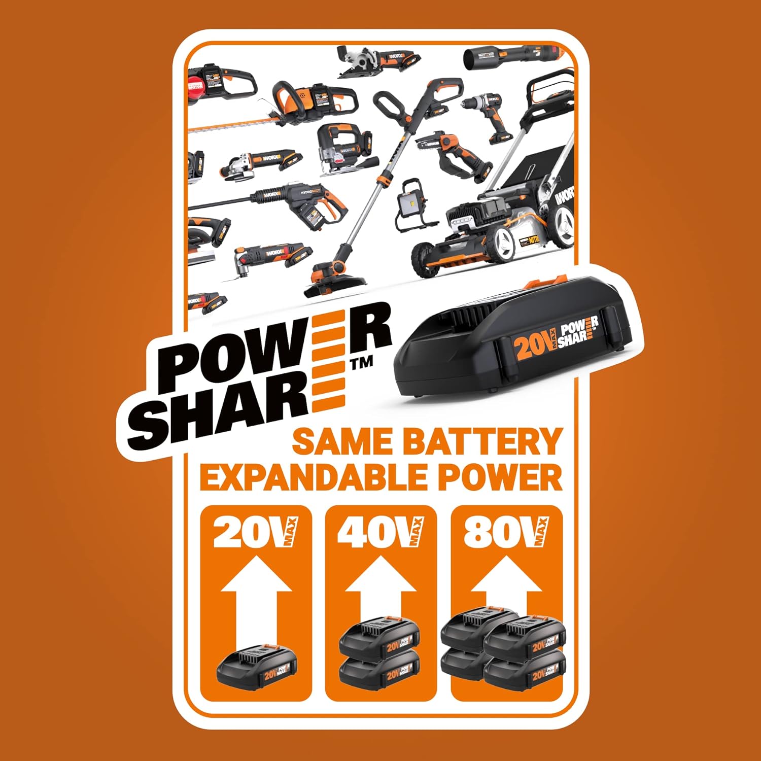 WORX WG252 20V 20" Cordless Hedge Trimmer, Reach Up to 12 Feet, Extended Pole – Battery & Charger Included WORX WG252 20V 20" Cordless Hedge Trimmer, Reach Up to 12 Feet, Extended Pole – Battery & Charger Included - Image 7