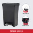 Rubbermaid Premier Series II Step-on Trash Can for Home and Kitchen, for Home/Kitchen/Hotel/Lobby/Office