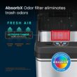 iTouchless 13 Gallon Dog Proof Trash Can with Odor Filter, Motion Sensor Stainless Steel Kitchen Trashcan Garbage Bin