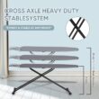 Deluxe Ironing Board with Heat Resistant Cover and Thicken Felt Pad, Heavy Sturdy Legs, Full Size Hanger Iron Board, Foldable (L-Grey)