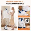 Sweetcrispy Standing Garment Steamer, 1500W Powerful Steamer for Clothes with Roll Wheels, 1.7L Water Tank