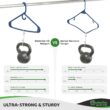 NEATERIZE Ultra Heavy Duty Plastic Clothes Hangers - Navy - Durable Coat, Suit and Clothes Hanger. Perchas De Ropa (24 Pack - Navy)