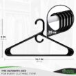 NEATERIZE Ultra Heavy Duty Plastic Clothes Hangers - Black - Durable Coat, Suit and Clothes Hanger. Perchas De Ropa (24 Pack - Black)