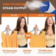 Sweetcrispy Standing Garment Steamer, 1500W Powerful Steamer for Clothes with Roll Wheels, 1.7L Water Tank