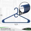 NEATERIZE Ultra Heavy Duty Plastic Clothes Hangers - Navy - Durable Coat, Suit and Clothes Hanger. Perchas De Ropa (24 Pack - Navy)