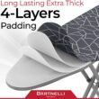 Bartnelli Ironing Board, Space-Saving and Ultimate Iron Board Experience 13x43 Reinforced Steel Legs, Adjustable Height