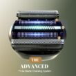Electric Foil Shaver for Men, Compact Waterproof Rechargeable Razor with 3 Floating Blades, IPX7 Wet/Dry Use
