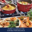 Rachael Ray Cucina Nonstick Cookware Pots and Pans Set, 12 Piece, Cranberry Red