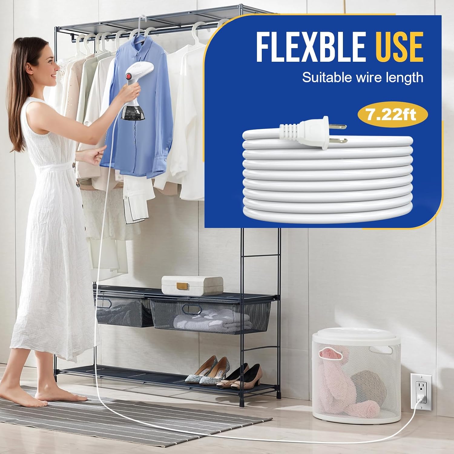 Rolipo Steamer for Clothes 1350W, Clothes Steamer, Upgraded 400ML Large Capacity Water Tank, Wrinkle Remover Rolipo Steamer for Clothes 1350W, Clothes Steamer, Upgraded 400ML Large Capacity Water Tank, Wrinkle Remover - Image 3