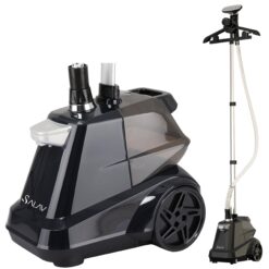 SALAV Heavy Duty Commercial Full-Size Garment Steamer with Foot Pedals and Extra Large 3L (101.5 oz) Water Tank, (Navy)