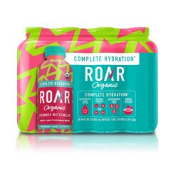 Roar Organic Electrolyte Infusions - USDA Organic - Cucumber Watermelon, Coconut Water Infused Beverage 18 Fl Oz (Pack of 12)
