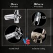 Veken 11.8 Inch High Pressure Rain Shower Head -Shower Heads with 5 Modes Handheld Spray Combo - Chrome