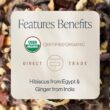 Rishi Tea Turmeric Ginger Herbal Tea - Organic Loose Leaf, Caffeine Free Ayurvedic Digestive Blend, 16 Ounces, 55+ Servings