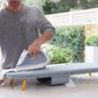 Joseph Joseph Folding Tabletop Ironing Board with Iron Holder, Compact, Space-Saving, Grey/Yellow