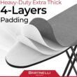 Bartnelli Ironing Board with 4 Layered Cover & Pad, Height Adjustable up to 36" Features A Safety Iron Rest, 4 Steel Legs (43x14)