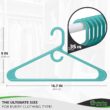 NEATERIZE Ultra Heavy Duty Plastic Clothes Hangers - Aqua - Durable Coat, Suit and Clothes Hanger. Perchas De Ropa (24 Pack - Aqua)
